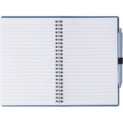 Carnet à spirale  en fibre de paille avec couverture en PP - Massimo Matières : papier Couleurs : brun accessoire événementiel u