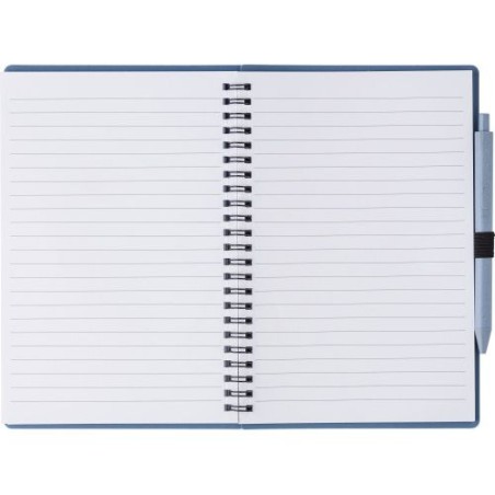 Carnet à spirale  en fibre de paille avec couverture en PP - Massimo Matières : papier Couleurs : brun accessoire événementiel u