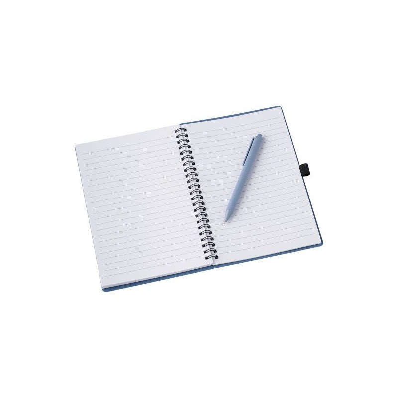 Carnet à spirale  en fibre de paille avec couverture en PP - Massimo Matières : papier Couleurs : brun goodies personnalisé en s