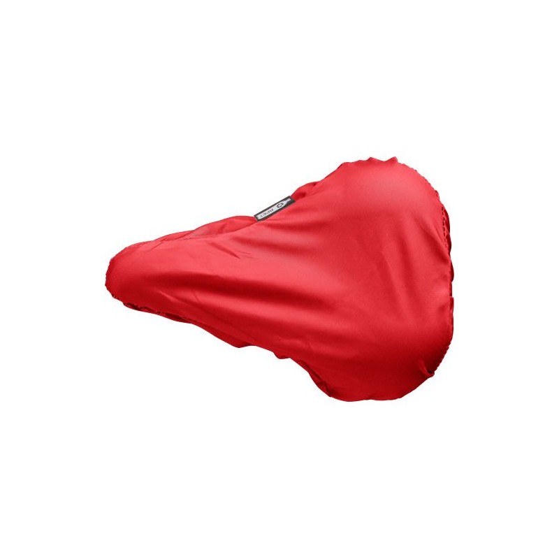 Couvre-selle Éco-responsable Personnalisé en rPET - Florence Matières : polyester Couleurs : rouge personnalisable avec votre lo