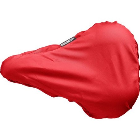 Couvre-selle Éco-responsable Personnalisé en rPET - Florence Matières : polyester Couleurs : rouge personnalisable avec votre lo