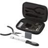 Boîte à outils  de 23 pièces dans un étui zippé en PU Lani Matières : polyester Couleurs : noir marquage laser ultra précis