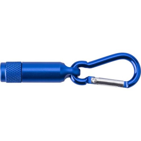 Porte-clés personnalisés en aluminium avec mousqueton - Tracy Matières : métal Couleurs : bleu royal objet publicitaire robuste