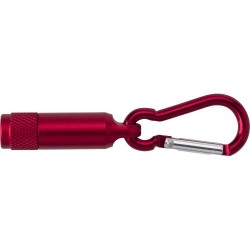 Porte-clés personnalisés en aluminium avec mousqueton - Tracy Matières : métal Couleurs : rouge cadeau entreprise pas cher