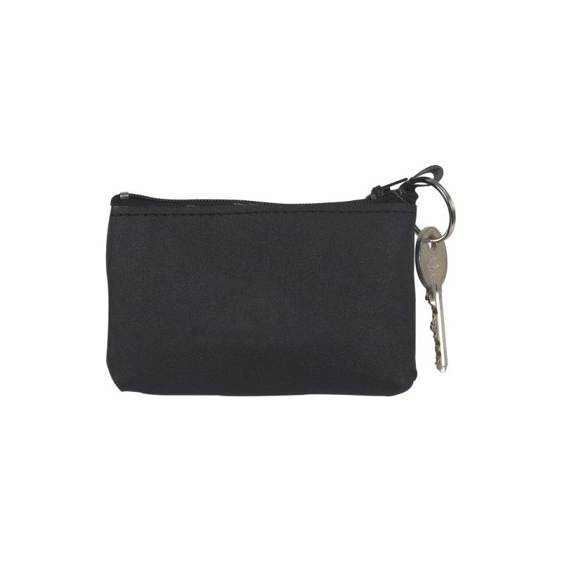 Trousseau de clés en similicuir personnalisé - Leanne Matières : simili cuir Couleurs : noir personnalisable avec votre logo