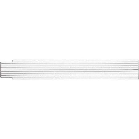 Mètre pliant en bois  de 2 m personnalisé Stabila Matières : bois Couleurs : blanc personnalisable avec votre logo