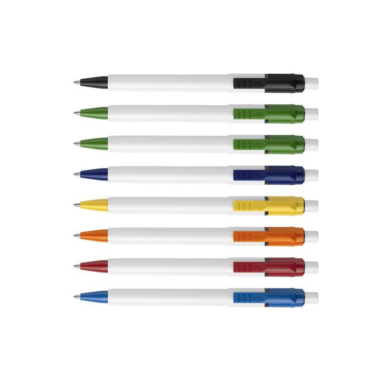 Stylo bille personnalisé en ABS - Objet publicitaire Baron Matières : plastique Couleurs : bleu clair personnalisation rapide en
