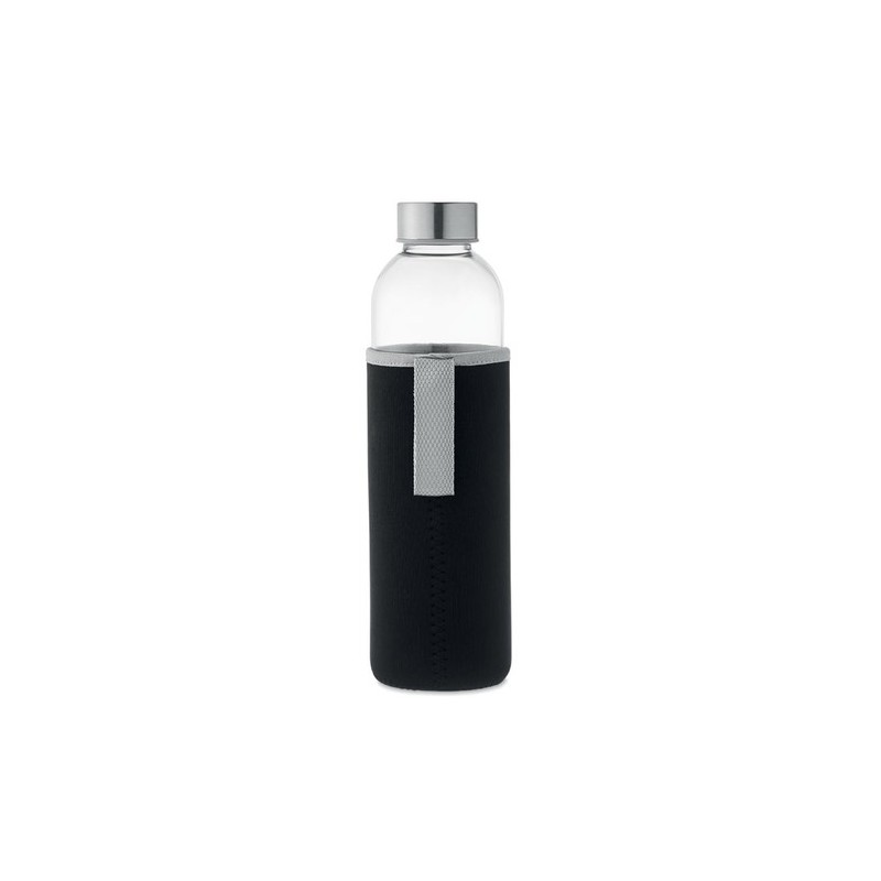 Bouteille en verre  750ml personnalisée UTAH LARGE Matières : verre Couleurs : noir personnalisable avec votre logo