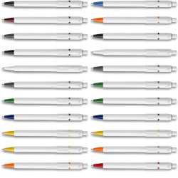 Stylo à bille personnalisé en ABS - Baron, cadeau d'entreprise Matières : plastique Couleurs : jaune personnalisation rapide en 