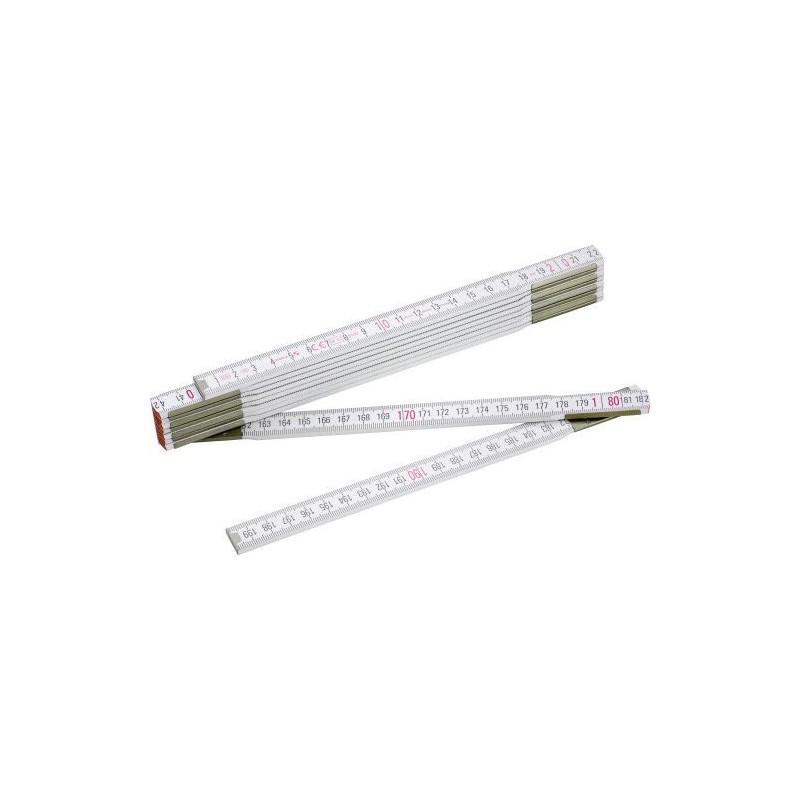 Mètre pliant en bois personnalisé de 2 m Stabila Matières : bois Couleurs : blanc personnalisable avec votre logo