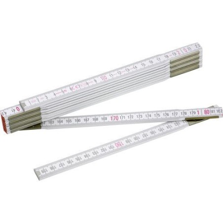 Mètre pliant en bois personnalisé de 2 m Stabila Matières : bois Couleurs : blanc personnalisable avec votre logo