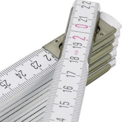 Mètre pliant en bois personnalisé de 2 m Stabila Matières : bois Couleurs : blanc cadeau entreprise pas cher