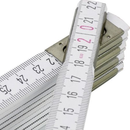 Mètre pliant en bois personnalisé de 2 m Stabila Matières : bois Couleurs : blanc cadeau entreprise pas cher