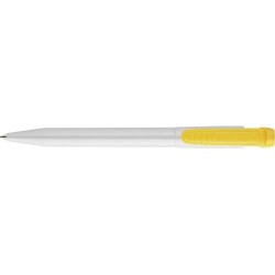 Stylo à Bille Personnalisé en Plastique Matières : laiton Couleurs : jaune marquage laser ultra précis