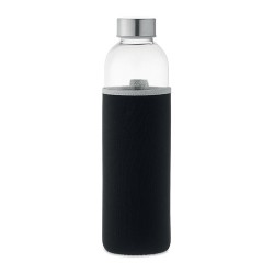 Bouteille en verre  750ml personnalisée UTAH LARGE Matières : verre Couleurs : noir cadeau entreprise pas cher