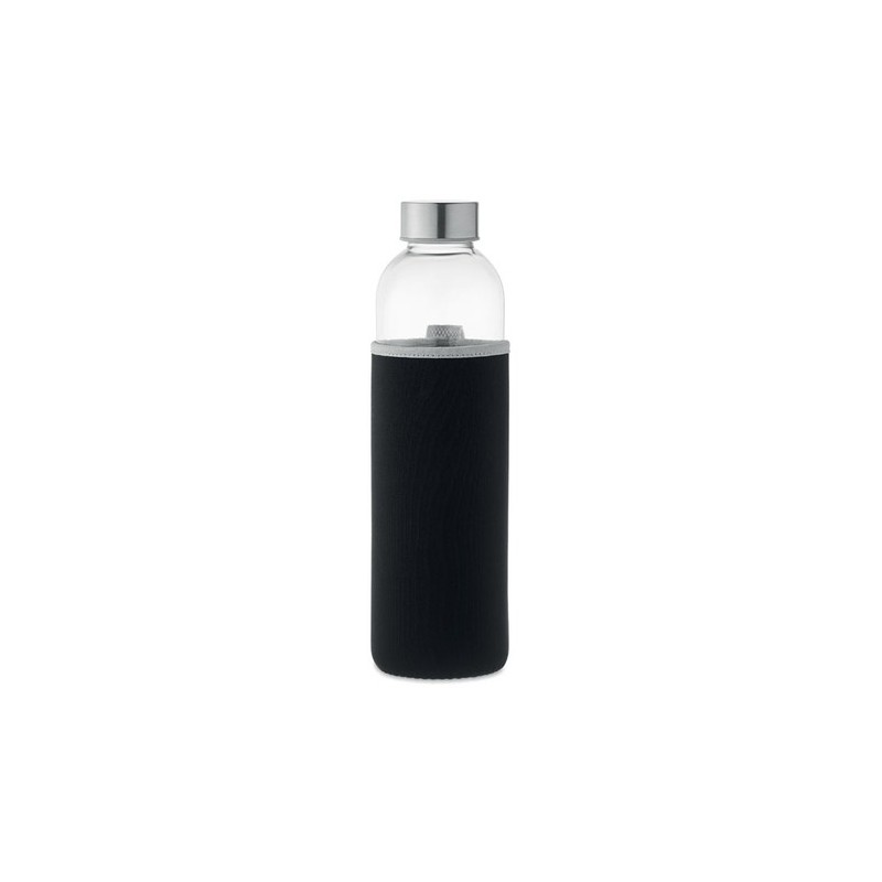 Bouteille en verre  750ml personnalisée UTAH LARGE Matières : verre Couleurs : noir cadeau entreprise pas cher