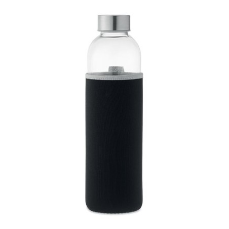 Bouteille en verre  750ml personnalisée UTAH LARGE Matières : verre Couleurs : noir cadeau entreprise pas cher