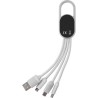 Chargeur à induction double  en bambou personnalisé - Idris Matières : nylon Couleurs : blanc marquage laser ultra précis