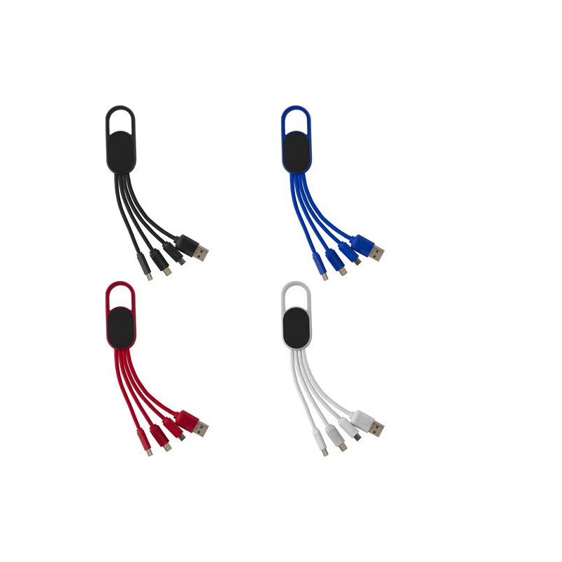 Chargeur à induction double  en bambou personnalisé - Idris Matières : nylon Couleurs : blanc goodies entreprise design
