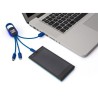 Chargeur à induction double  en bambou personnalisé - Idris Matières : nylon Couleurs : blanc cadeau affaires élégant