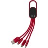 Chargeur à induction double  en bambou personnalisé - Idris Matières : nylon Couleurs : rouge marquage laser ultra précis