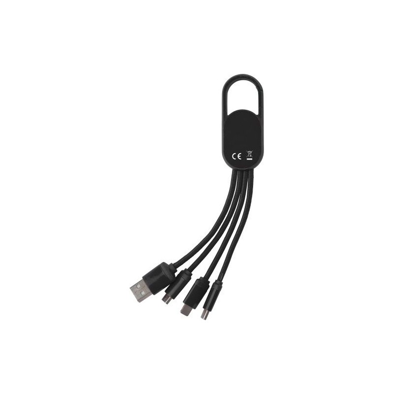 Chargeur à induction double  en bambou personnalisé - Idris Matières : nylon Couleurs : noir impression haute définition