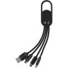 Chargeur à induction double  en bambou personnalisé - Idris Matières : nylon Couleurs : noir impression haute définition