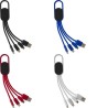 Chargeur à induction double  en bambou personnalisé - Idris Matières : nylon Couleurs : noir cadeau collaborateur premium