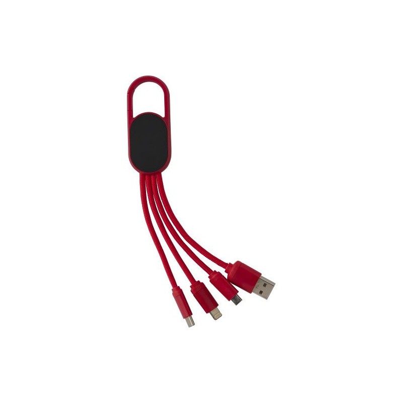 Chargeur à induction double  en bambou personnalisé - Idris Matières : nylon Couleurs : noir cadeau entreprise pas cher