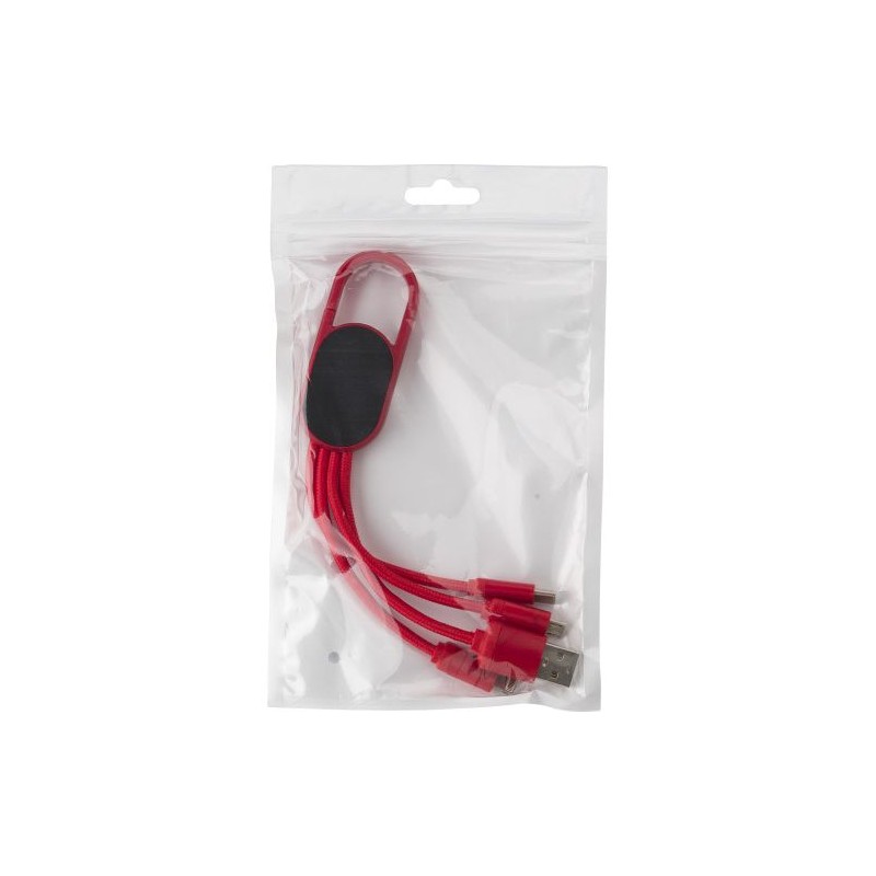 Chargeur à induction double  en bambou personnalisé - Idris Matières : nylon Couleurs : noir goodies entreprise design