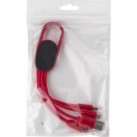 Chargeur à induction double  en bambou personnalisé - Idris Matières : nylon Couleurs : noir goodies entreprise design