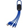 Chargeur à induction double  en bambou personnalisé - Idris Matières : nylon Couleurs : bleu livraison express 24h 48h