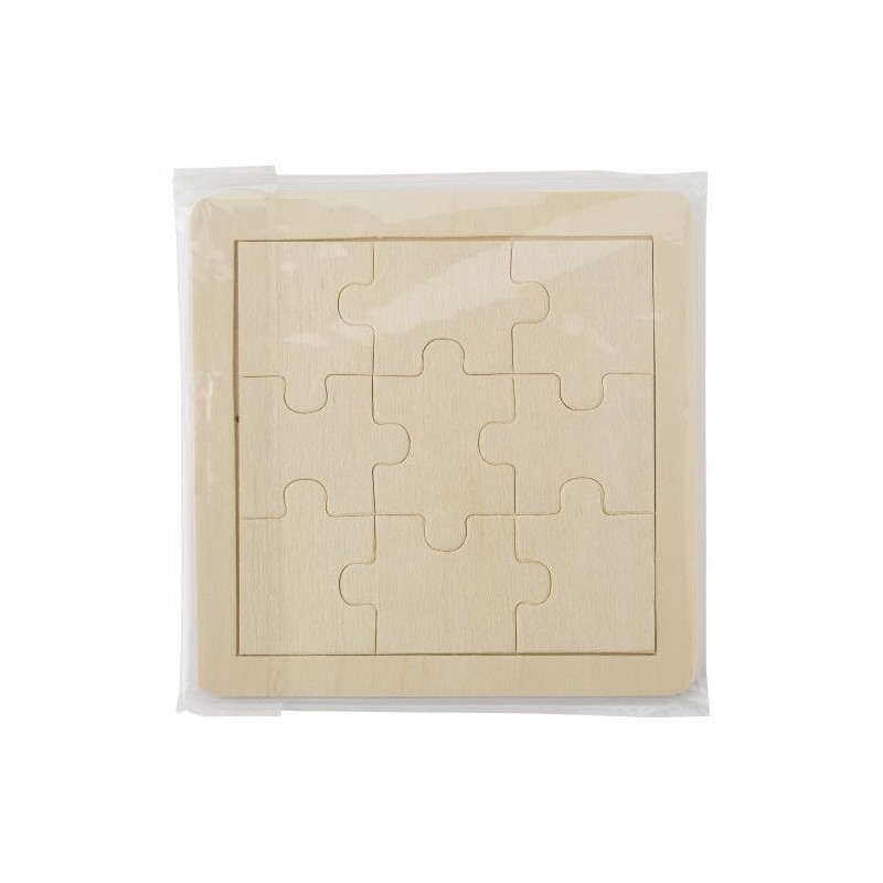 Puzzle en bois  de 9 pièces - Alvaro Matières : bois Couleurs : bois cadeau entreprise pas cher