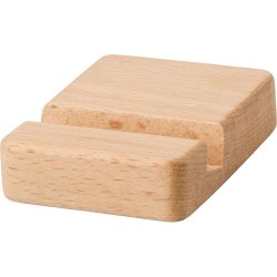 Support en bois d'hévéa personnalisé pour téléphone - Nyla Matières : bois Couleurs : brun