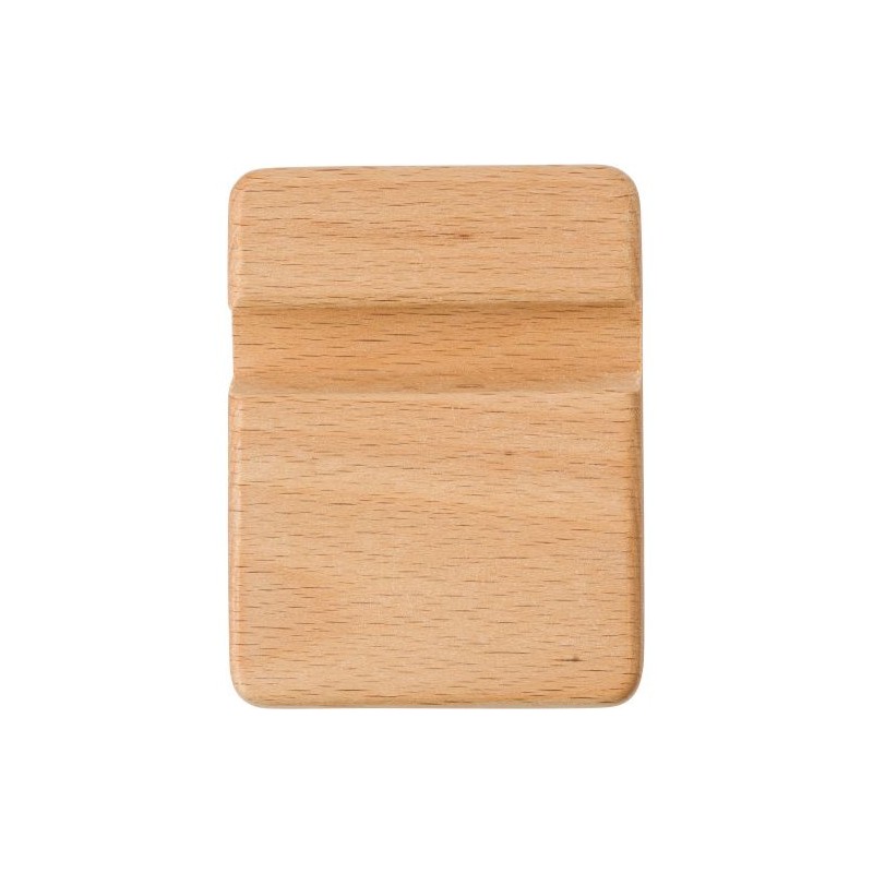 Support en bois d'hévéa personnalisé pour téléphone - Nyla Matières : bois Couleurs : brun cadeau entreprise pas cher