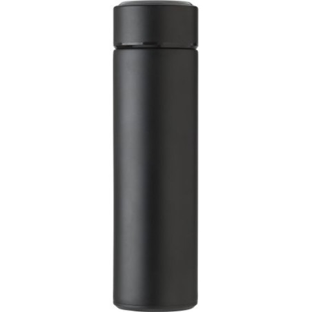 Bouteille isotherme  en acier inoxydable de 450 ml Fatima Matières : métal Couleurs : noir