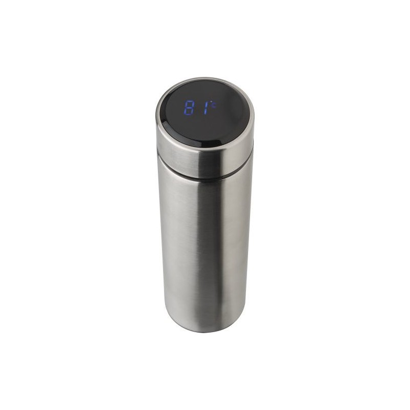 Bouteille isotherme  en acier inoxydable de 450 ml Fatima Matières : métal Couleurs : noir cadeau collaborateur premium