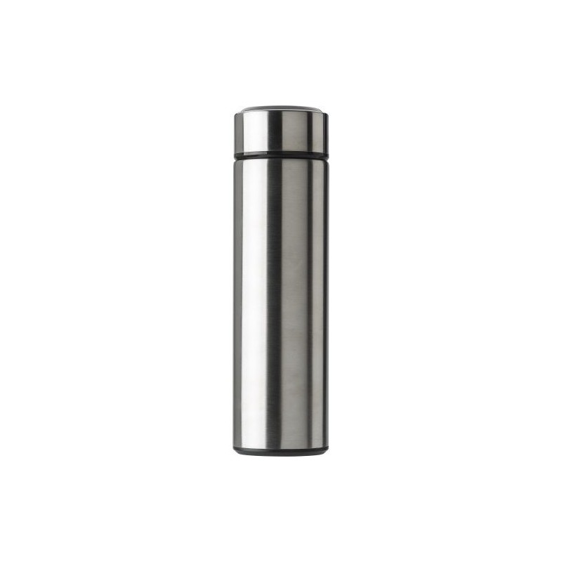 Bouteille isotherme  en acier inoxydable de 450 ml Fatima Matières : métal Couleurs : argenté personnalisable avec votre logo