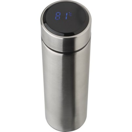 Bouteille isotherme  en acier inoxydable de 450 ml Fatima Matières : métal Couleurs : argenté personnalisation rapide en France
