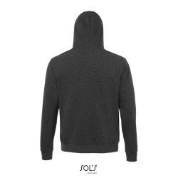Sweat Capuche Éco-responsable Personnalisable 280 - Spencer Taille textile : M Couleurs : anthracite chiné impression logo haute