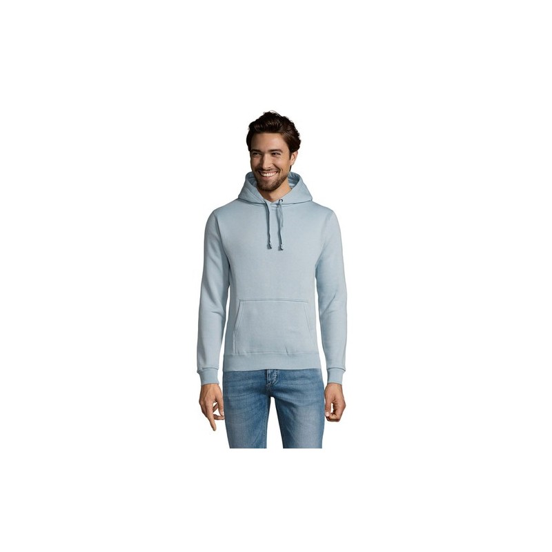 Sweat Capuche Éco-responsable Personnalisable 280 - Spencer Taille textile : XL Couleurs : bleu crémeux marquage couleur éclatan