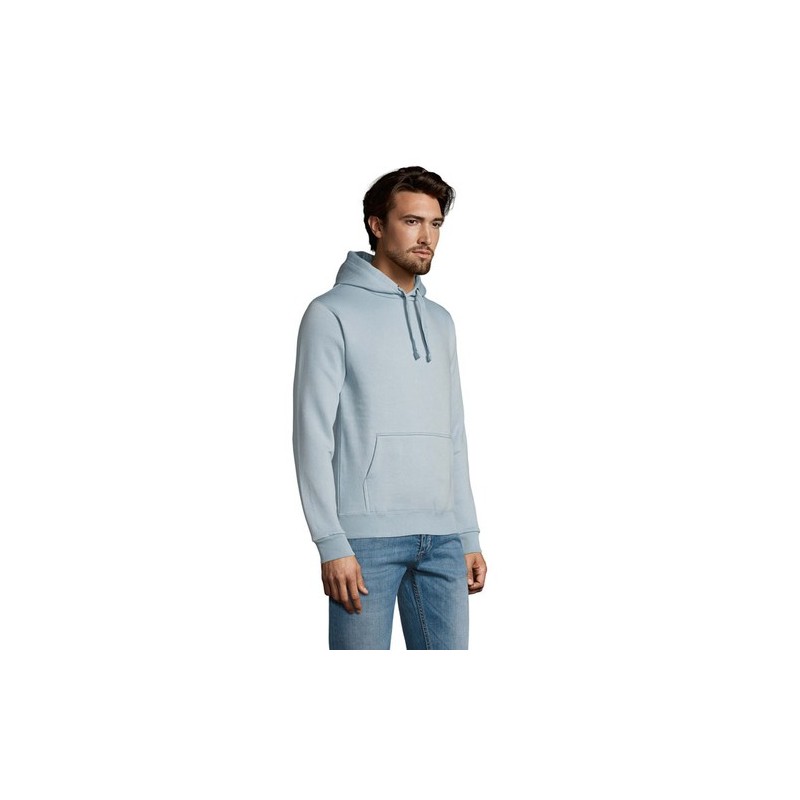 Sweat Capuche Éco-responsable Personnalisable 280 - Spencer Taille textile : XL Couleurs : bleu crémeux marquage couleur éclatan