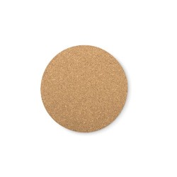 Sous-verres ronds personnalisés en liège BIERPON Matières : liège Couleurs : bois