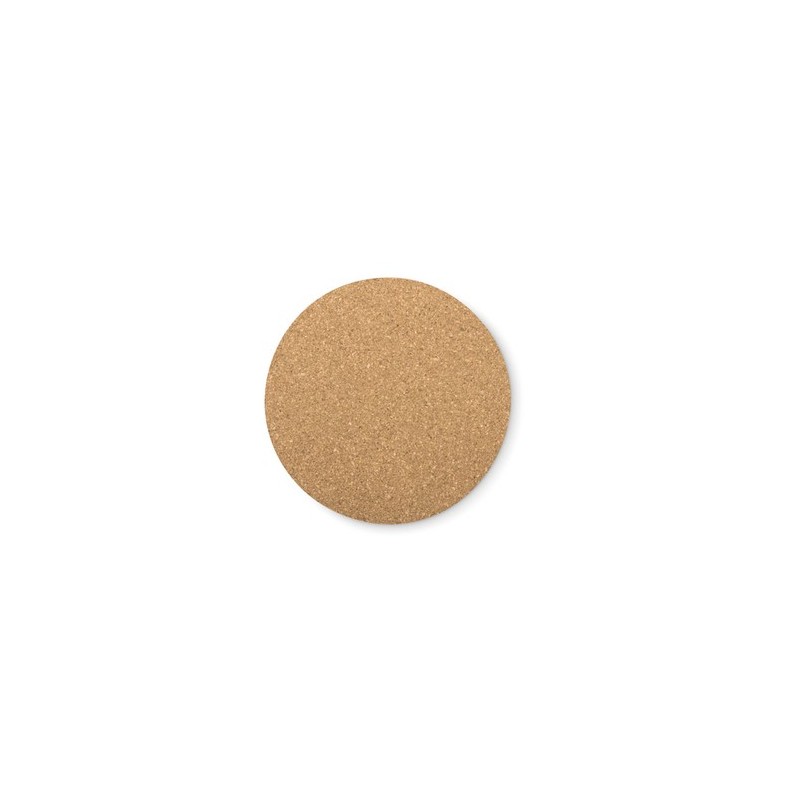 Sous-verres ronds personnalisés en liège BIERPON Matières : liège Couleurs : bois