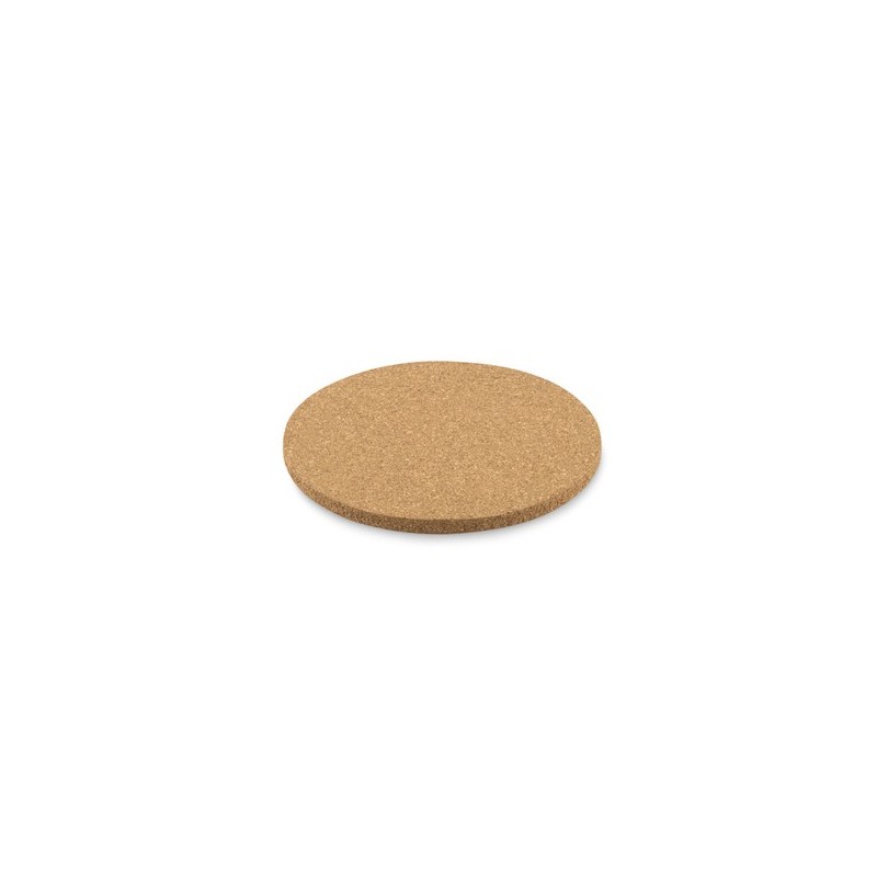Sous-verres ronds personnalisés en liège BIERPON Matières : liège Couleurs : bois personnalisable avec votre logo