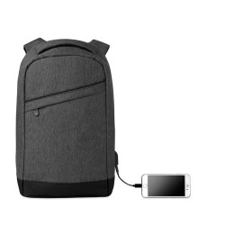 Sac à dos antivol personnalisé pour les pros pas cher - BERLIN Matières : PET Couleurs : noir marquage laser ultra précis