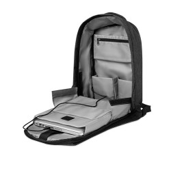 Sac à dos antivol personnalisé pour les pros pas cher - BERLIN Matières : PET Couleurs : noir goodies entreprise design