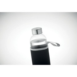 Bouteille en verre  750ml personnalisée UTAH LARGE Matières : verre Couleurs : noir marquage laser ultra précis