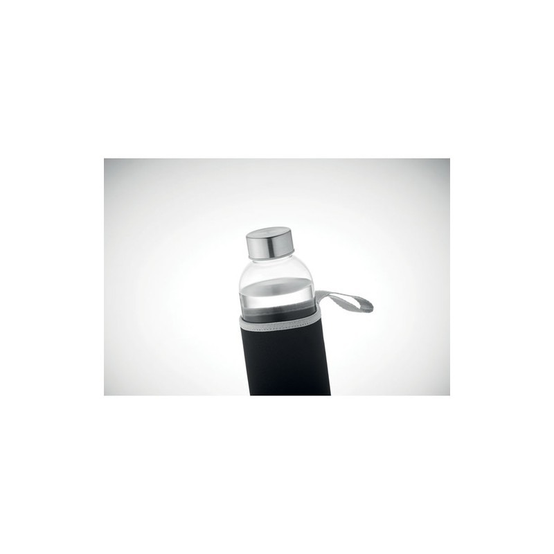 Bouteille en verre  750ml personnalisée UTAH LARGE Matières : verre Couleurs : noir marquage laser ultra précis