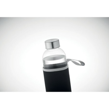Bouteille en verre  750ml personnalisée UTAH LARGE Matières : verre Couleurs : noir marquage laser ultra précis